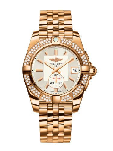 Breitling Galactic 36 Automatic Pembe Altın / Elmas / Stratus Gümüş / Bilezik, referans H3733053.G714.376H