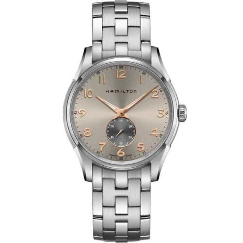 Hamilton Jazzmaster Thinline Small Second Quartz Paslanmaz Çelik / Gri / Bilezik 40mm, referans H38411180