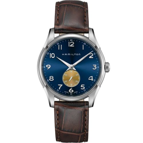 Hamilton Jazzmaster Thinline Small Second Quartz Paslanmaz Çelik / Mavi 40mm, referans H38411540