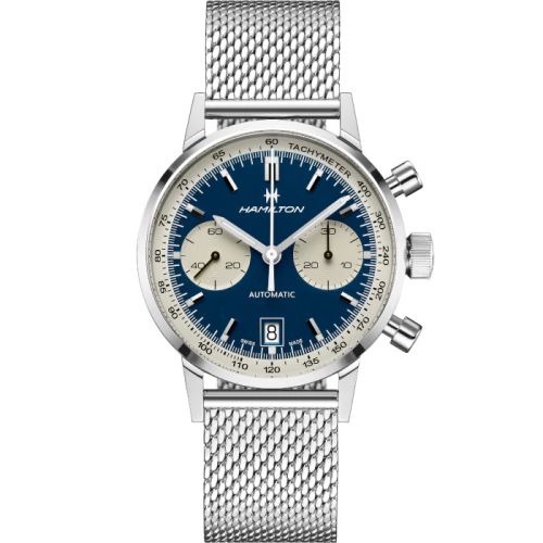 Intra-Matic 68 Auto Chrono Paslanmaz Çelik / Mavi / Mesh 40 mm