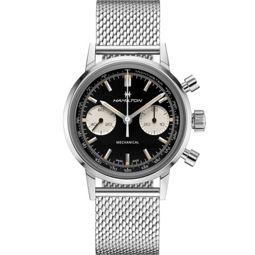Intra-Matic Chronograph H Paslanmaz Çelik / Siyah / Mesh 40 mm