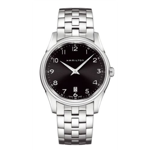 Hamilton Jazzmaster Thinline Quartz 42 Paslanmaz Çelik / Siyah / Bilezik, referans H38511133