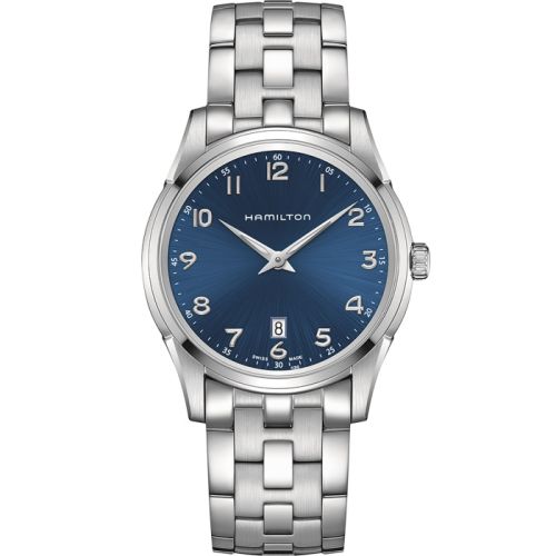 Hamilton Jazzmaster Thinline Quartz 42 Paslanmaz Çelik / Mavi / Bilezik, referans H38511143