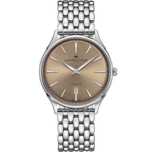 Hamilton Jazzmaster Thinline Auto 40 Paslanmaz Çelik / Beige / Bilezik, referans H38525121