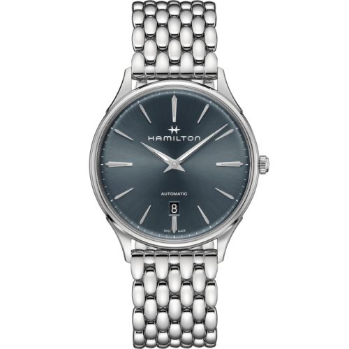 Hamilton Jazzmaster Thinline Auto 40 Paslanmaz Çelik / Mavi / Bilezik, referans H38525141