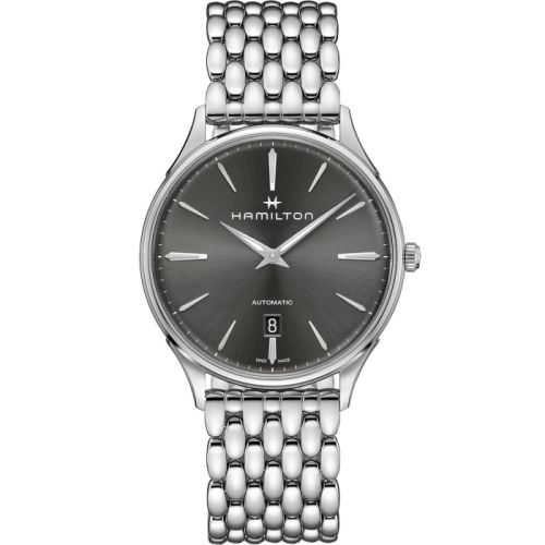 Hamilton Jazzmaster Thinline Auto 40 Paslanmaz Çelik / Gri / Bilezik, referans H38525181