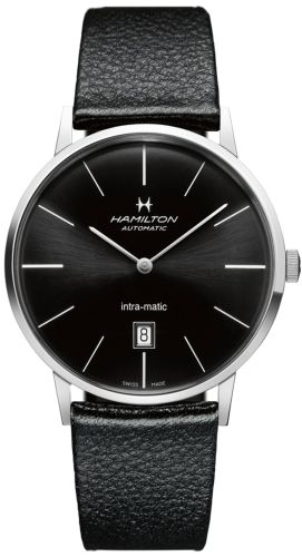 Intra-Matic 42 Paslanmaz Çelik / Siyah / Kayış
