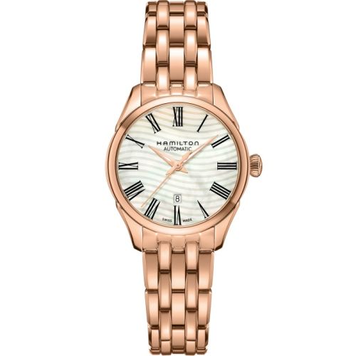 Hamilton Jazzmaster Lady Auto 30 Stainless Pembe Altın / MOP / Bilezik, referans H42245191