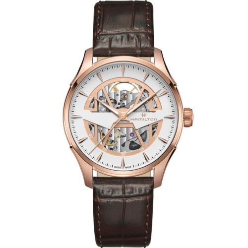 Hamilton Jazzmaster İskelet Auto 40 Pembe Altın / Gümüş, referans H42505510