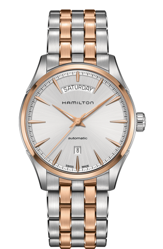 Hamilton Jazzmaster 42 Day Date Paslanmaz Çelik - Pembe Altın / Gümüş / Bilezik, referans H42525251