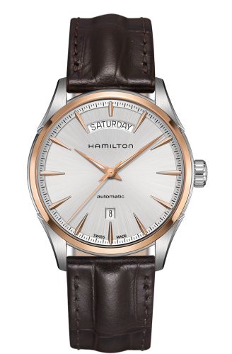 Hamilton Jazzmaster 42 Day Date Paslanmaz Çelik - Pembe Altın / Gümüş, referans H42525551