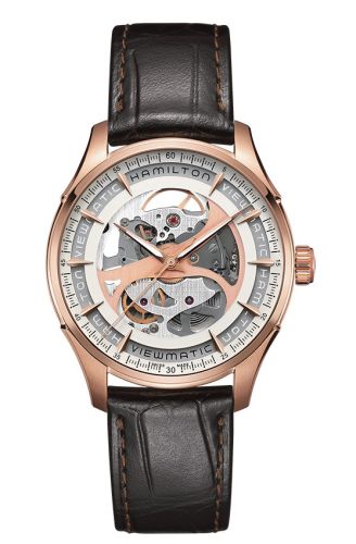 Hamilton Jazzmaster Viewmatic İskelet Auto Pembe Altın 40mm, referans H42545551