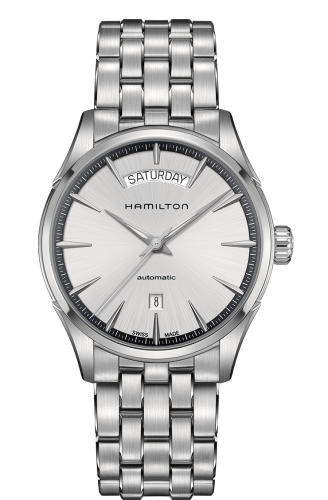 Hamilton Jazzmaster 42 Day Date Paslanmaz Çelik / Gümüş / Bilezik, referans H42565151
