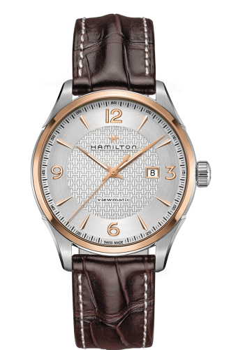 Hamilton Jazzmaster Viewmatic Auto 44 Paslanmaz Çelik - Pembe Altın / Gümüş, referans H42725551