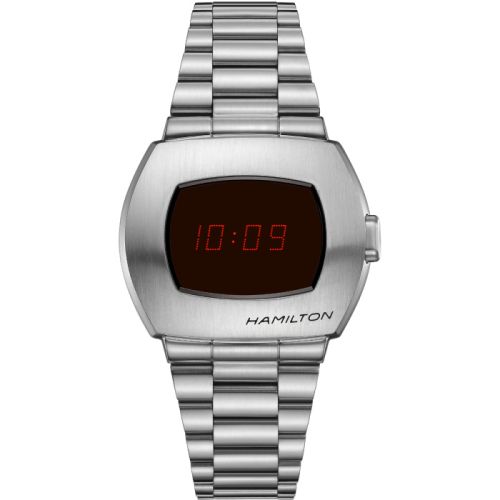 PSR Digital Quartz Stainless Steel / Red