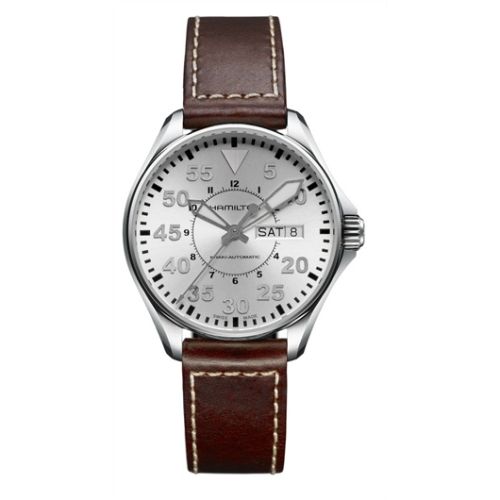 Khaki Aviation Pilot Gümüş 38 mm