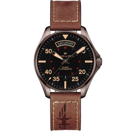 Hamilton Khaki Pilot Day Date PVD / Siyah 42mm, referans H64605531