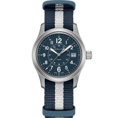 Hamilton Khaki Field Quartz 38 Paslanmaz Çelik / Mavi / NATO, referans H68201043