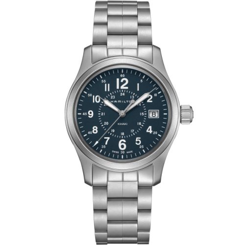 Hamilton Khaki Field Quartz 38 Paslanmaz Çelik / Mavi / Bilezik, referans H68201143