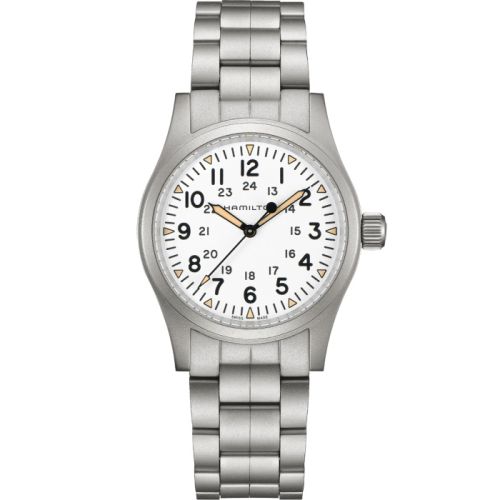 Hamilton Khaki Field Mechanical 38 Beyaz / Bilezik, referans H69439111