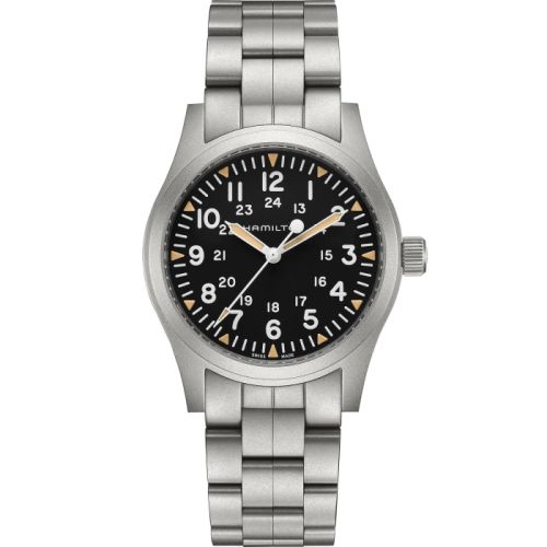 Hamilton Khaki Field Mechanical 42 Siyah / Bilezik, referans H69529133