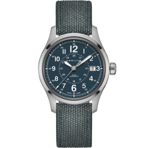 Hamilton Khaki Field Auto 40 Paslanmaz Çelik / Mavi, referans H70305943