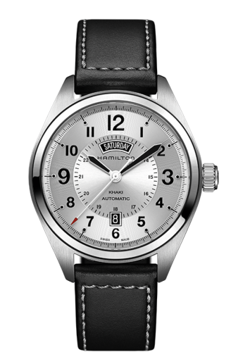Hamilton Khaki Field Day Date Auto Gümüş / Leather 42mm, referans H70505753