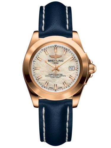 Breitling Galactic 32 Sleek Edition Pembe Altın / Pearl / Calf, referans H7133012.A802.116X