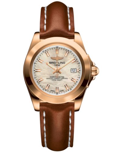 Breitling Galactic 32 Sleek Edition Pembe Altın / Pearl / Calf, referans H7133012.A802.406X