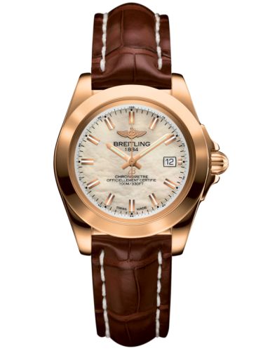 Breitling Galactic 32 Sleek Edition Pembe Altın / Pearl / Croco, referans H7133012.A802.778P