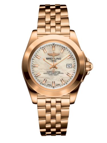 Breitling Galactic 32 Sleek Edition Pembe Altın / Pearl / Bilezik, referans H7133012.A802.792H