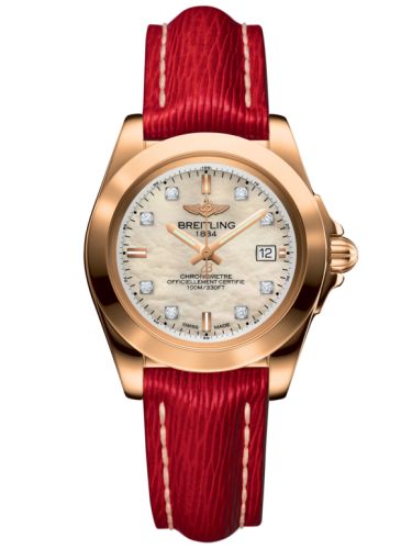 Breitling Galactic 32 Sleek Edition Pembe Altın / Pearl Elmas / Sahara, referans H7133012.A803.209X