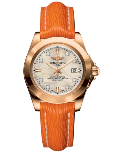 Breitling Galactic 32 Sleek Edition Pembe Altın / Pearl Elmas / Sahara, referans H7133012.A803.212X