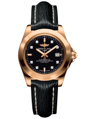 Breitling Galactic 32 Sleek Edition Pembe Altın / Trophy Siyah Elmas / Sahara, referans H7133012.BF64.208X