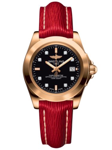 Breitling Galactic 32 Sleek Edition Pembe Altın / Trophy Siyah Elmas / Sahara, referans H7133012.BF64.209X