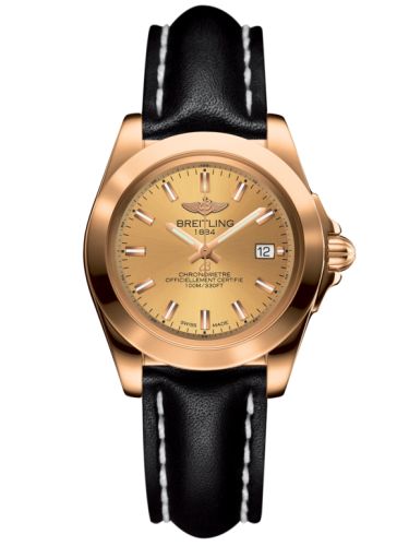Breitling Galactic 32 Sleek Edition Pembe Altın / Altınen Sun / Calf, referans H7133012.H549.408X