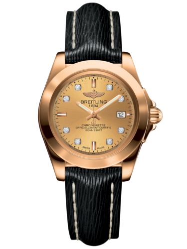 Breitling Galactic 32 Sleek Edition Pembe Altın / Altınen Sun Elmas / Sahara, referans H7133012.H550.208X