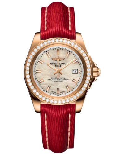 Breitling Galactic 32 Sleek Edition Pembe Altın / Elmas / Pearl / Sahara, referans H7133053.A802.209X