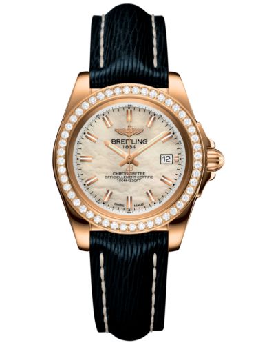 Breitling Galactic 32 Sleek Edition Pembe Altın / Elmas / Pearl / Sahara, referans H7133053.A802.210X