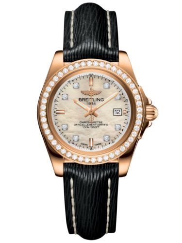 Breitling Galactic 32 Sleek Edition Pembe Altın / Elmas / Pearl Elmas / Sahara, referans H7133053.A803.208X