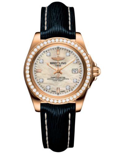 Breitling Galactic 32 Sleek Edition Pembe Altın / Elmas / Pearl Elmas / Sahara, referans H7133053.A803.210X