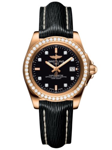 Breitling Galactic 32 Sleek Edition Pembe Altın / Elmas / Trophy Siyah Elmas / Sahara, referans H7133053.BF64.208X
