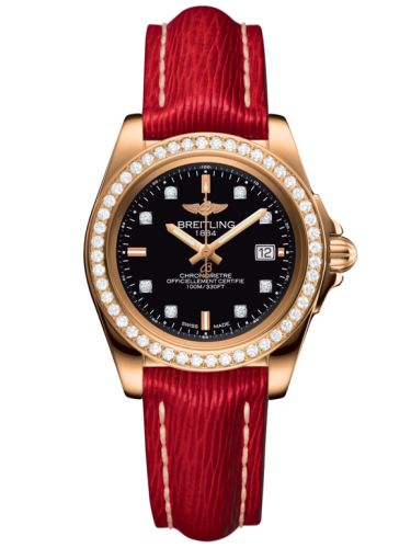 Breitling Galactic 32 Sleek Edition Pembe Altın / Elmas / Trophy Siyah Elmas / Sahara, referans H7133053.BF64.209X