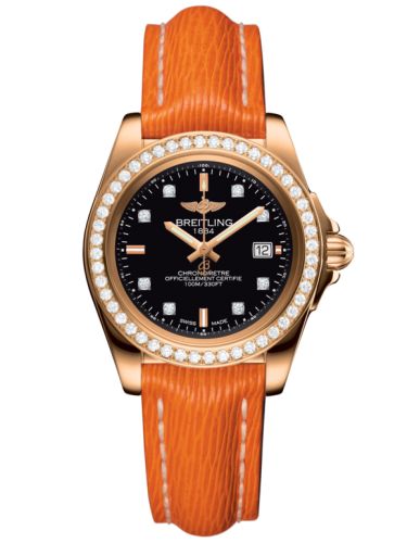 Breitling Galactic 32 Sleek Edition Pembe Altın / Elmas / Trophy Siyah Elmas / Sahara, referans H7133053.BF64.212X