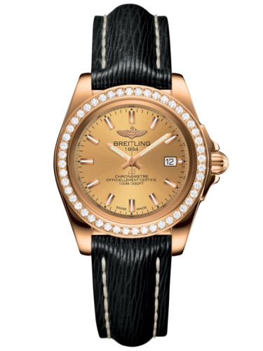 Breitling Galactic 32 Sleek Edition Pembe Altın / Elmas / Altınen Sun / Sahara, referans H7133053.H549.208X