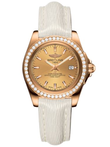 Breitling Galactic 32 Sleek Edition Pembe Altın / Elmas / Altınen Sun / Sahara, referans H7133053.H549.235X