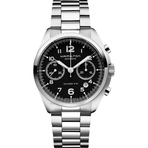 Hamilton Khaki Pilot Pioneer Auto Chrono Siyah / Bilezik 41mm, referans H76416135