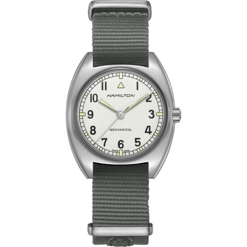 Hamilton Khaki Aviation Pilot Pioneer Mechanical Paslanmaz Çelik / Beyaz, referans H76419951