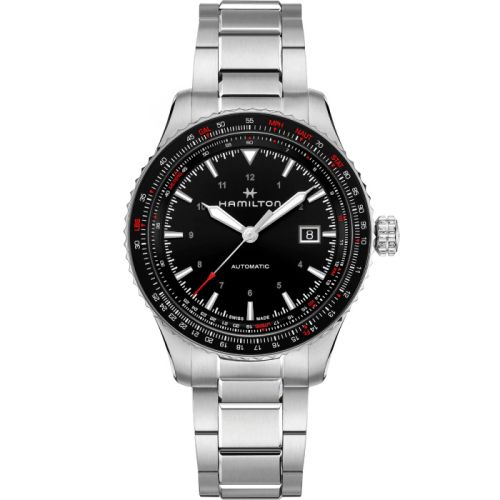 Hamilton Khaki Aviation Converter Auto Paslanmaz Çelik / Siyah / Bilezik 42mm, referans H76615130