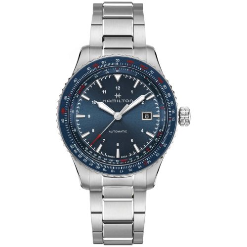 Hamilton Khaki Aviation Converter Auto Paslanmaz Çelik / Mavi / Bilezik 42mm, referans H76645140